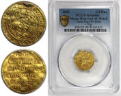 Altdeutsche Münzen und Medaillen, SACHSEN. Sachsen-Neu-Weimar. Wilhelm I. (1641-1662). 1/2 Dukat 1652. Gold. 1,70 g. Fr-3018. PCGS Genuine Mount Remov...