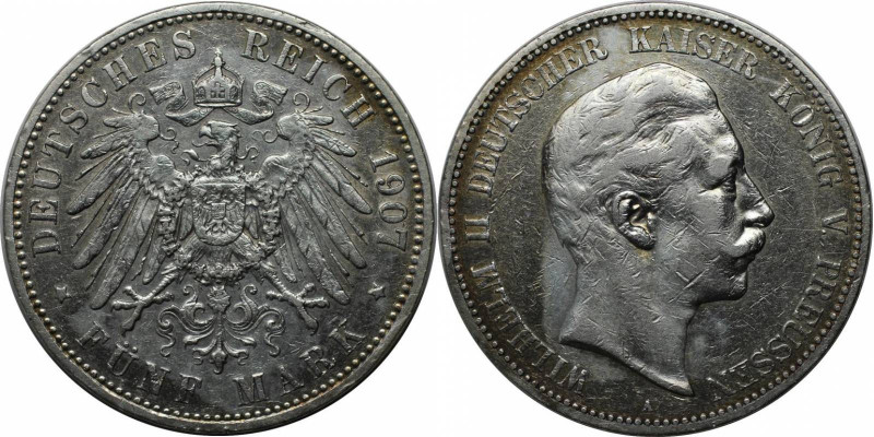 Deutsche Münzen und Medaillen ab 1871, REICHSSILBERMÜNZEN, Preußen, Wilhelm II (...