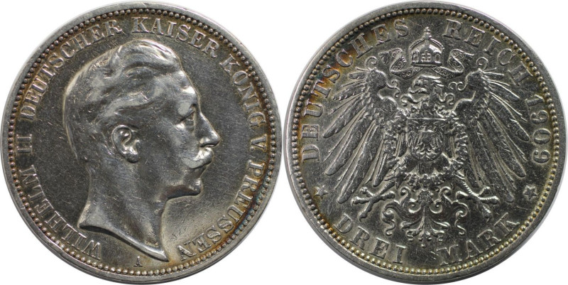 Deutsche Münzen und Medaillen ab 1871, REICHSSILBERMÜNZEN, Preußen, Wilhelm II (...