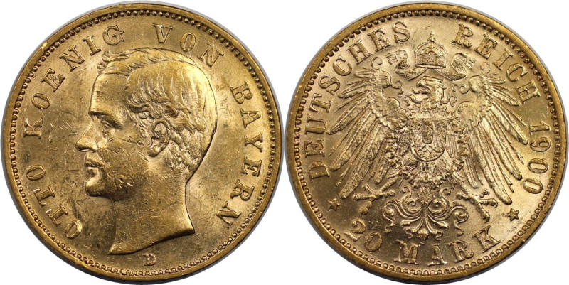 Deutsche Münzen und Medaillen ab 1871, REICHSGOLDMÜNZEN, Bayern. Otto (1886-1913...