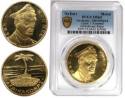Deutsche Münzen und Medaillen ab 1871, MEDAILLEN UND JETONS. Drittes Reich. Erwin J. Rommel. Afrikakorps. Medaille ND. Messing. PCGS MS 64