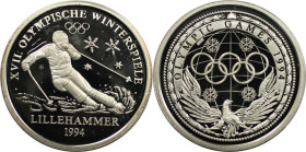 Deutsche Münzen und Medaillen ab 1945, BUNDESREPUBLIK DEUTSCHLAND. Olympic Games-Lillehammer. Medaille 1994. Silber. Polierte Platte