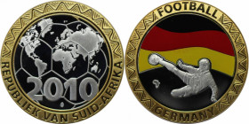 Deutsche Münzen und Medaillen ab 1945, BUNDESREPUBLIK DEUTSCHLAND. Fußball. Medaille 2010. Polierte Platte