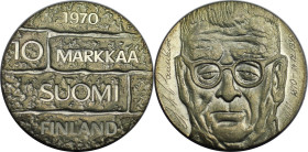 Europäische Münzen und Medaillen, Finnland / Finland. 100. Jahrestag - Geburt von Präesident Juho Paasikivi. 10 Markkaa 1970. 22,75 g. 0.500 Silber. 0...