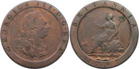 Europäische Münzen und Medaillen, Großbritannien / Vereinigtes Königreich / UK / United Kingdom. George III. (1760-1820). 1 Penny 1797. Kupfer. KM 618...