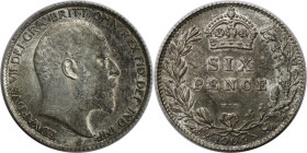 Europäische Münzen und Medaillen, Großbritannien / Vereinigtes Königreich / UK / United Kingdom. Edward VII. (1901-1910). Sixpence (6 Pence) 1904, Sil...