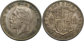 Europäische Münzen und Medaillen, Großbritannien / Vereinigtes Königreich / UK / United Kingdom. George V. (1910-1936). 1/2 Crown 1935. Silber. KM 835...