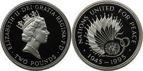 Europäische Münzen und Medaillen, Großbritannien / Vereinigtes Königreich / UK / United Kingdom. 50 Jahre Vereinte Nationen. 2 Pounds 1995. 15,98 g. 0...