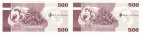 Banknoten, Deutschland / Germany. De La Rue Garny 500 Test Banknote, TESTSCHEIN. UNC