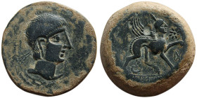 SPAIN, Castulo. 195-179 BC. Æ. "Great Pedigree & Provenance"