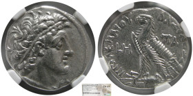 EGYPT, Ptolemaic Kings. Cleopatra III. AR Tetradrachm.NGC-CH VF.