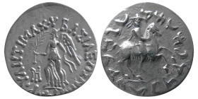 KINGS of BAKTRIA, Antimachos II. Circa 174-165 BC. AR Drachm