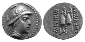 KINGS of BAKTRIA, Eukratides I. ca. 171-145 BC. AR Obol.