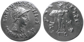 KINGS of BAKTRIA, Menander I Soter, 165-130 BC. AR Tetradrachm