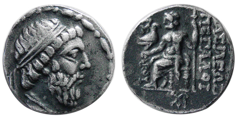 KINGS of PARTHIA, Mithradates I, 164-132 BC. AR Drachm (3.78 gm; 16 mm). Seleuke...