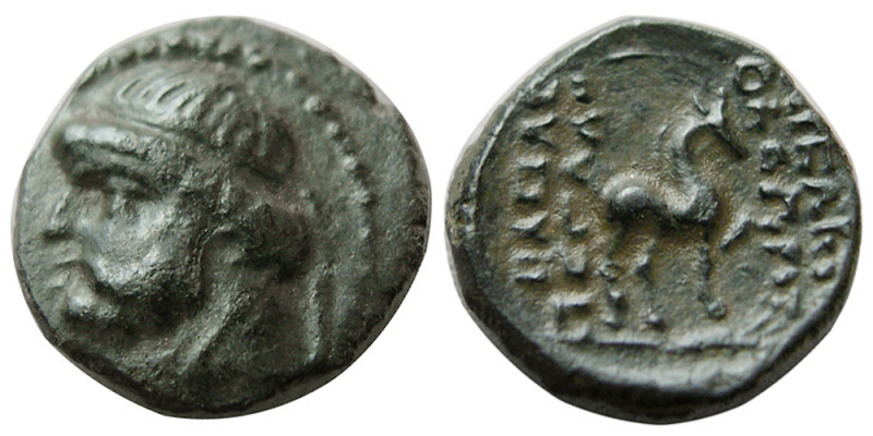 KINGS of PARTHIA. Phraates II. 132-127 BC. Æ Dichalkous (2.04 gm; 17 mm). Ekbata...