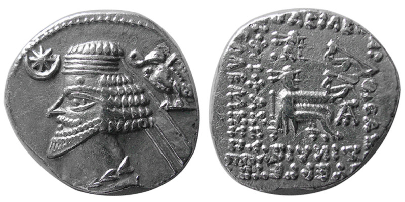 KINGS of PARTHIA. Phraates IV (38/7-2 BC). AR Drachm (3.62 gm; 20 mm). Ekbatana ...