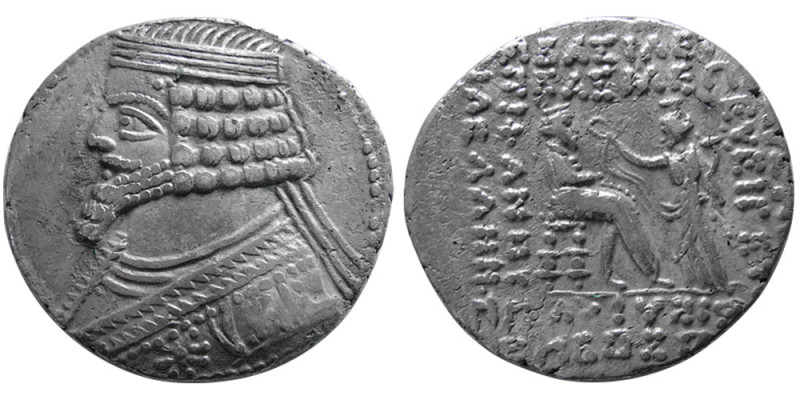 KINGS of PARTHIA; Phraates IV (38/7-2 BC). BI Tetradrachm (9.98 gm; 30 mm). Sele...