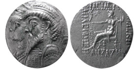 KINGS of ELYMIAS. Kamnaskires III & Queen Anzaze. AR Tetradrachm