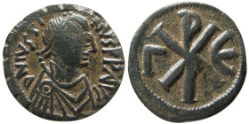 BYZANTINE EMPIRE, Justin I, 518-527 AD. Æ Pentanummium