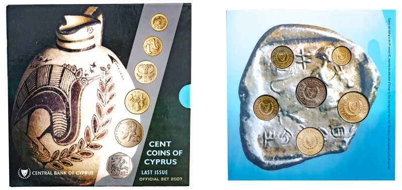 Cyprus, Republic, 1960-. Official Set, 2007, (Cent to 50 Cents), (KM-; Fitikides...