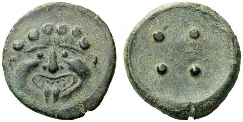  GREEK COINS   Sicily   Himera , c. 430-420 BC. Trias (Bronze, 24mm, 9.42g). Fac...
