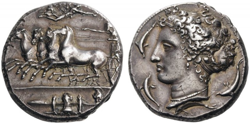  GREEK COINS   Sicily   Syracuse, c. 415-405 BC. Dionysios I,  405-367 BC. Dekad...