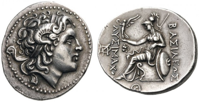  GREEK COINS   Kings of Thrace   Lysimachos, 305-281 BC. Tetradrachm (Silver, 30...