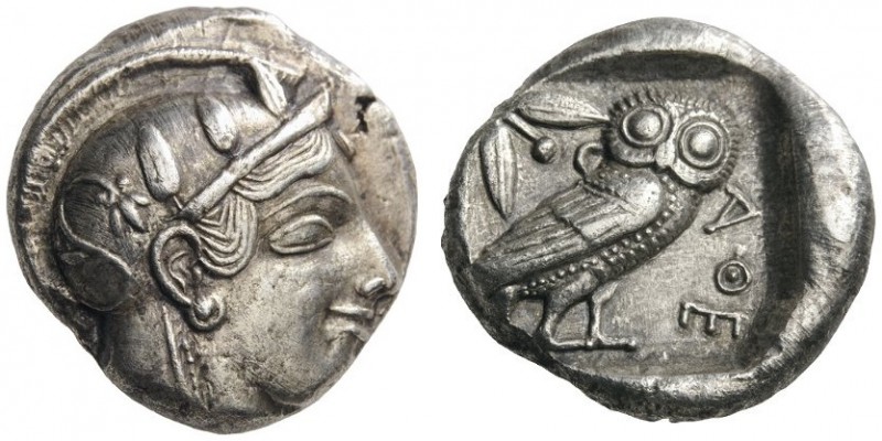  GREEK COINS   Attica   Athens, c. 455-449 BC. Tetradrachm (Silver, 23mm, 16.97g...