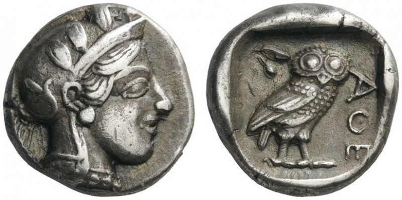  GREEK COINS   Attica   Athens, c. 455-449 BC. Drachm (Silver, 13mm, 4.18g 2). H...