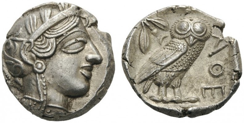  GREEK COINS   Attica   Athens, c. 455-449 BC. Tetradrachm (Silver, 24mm, 17.20g...