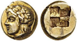  GREEK COINS   Ionia   Phokaia, c. 360s BC. Hekte (Electrum, 11mm, 2.55g). Head of youthful Satyr to left, with an animal ear and wearing an ivy wreat...
