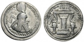 GREEK COINS   Sasanian Kings   Ardashir I (Ardaxšīr), 223/4-240. Drachm (Silver, 24mm, 4.23g 9), Ctesiphon, 233/4-238/9. Pehlevi inscription Diademed...
