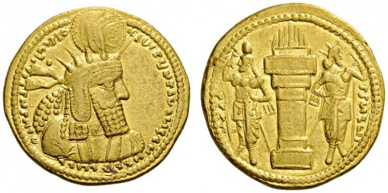  GREEK COINS   Sasanian Kings   Bahram I (Wahram, Vahrām), 273-276. Dinar (Gold,...