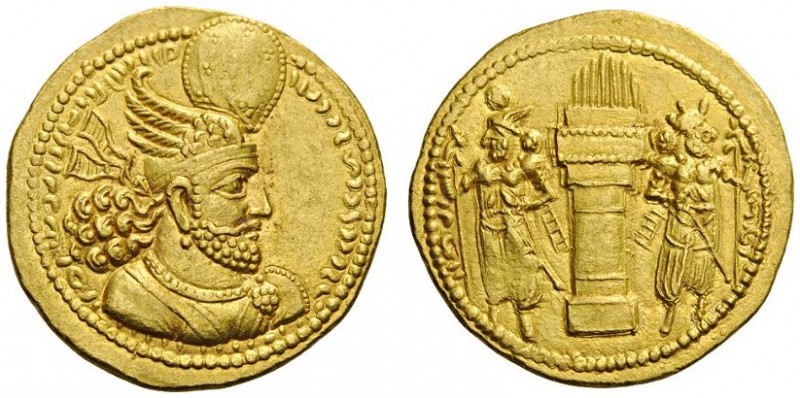  GREEK COINS   Sasanian Kings   Bahram II, AD 276-293. Dinar (Gold, 22mm, 7.43g ...