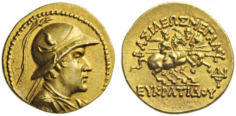  GREEK COINS   Baktria   Greco-Baktrian Kingdom. Eukratides I, c. 170-145 BC. St...
