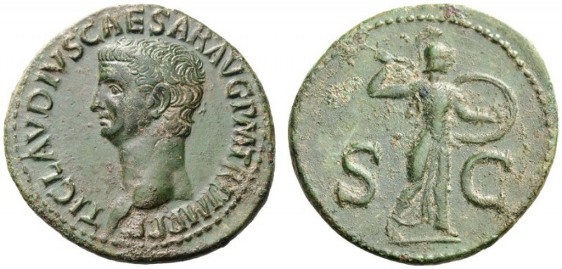  ROMAN AND BYZANTINE COINS   Claudius, 41-54. As (Copper, 29mm, 10.64g 7), Rome,...