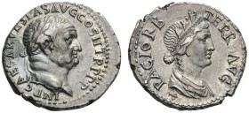  ROMAN AND BYZANTINE COINS   Vespasian, 69-79. Denarius (Silver, 17mm, 3.54g 6), Ephesus, 70. IMP CAESAR VESPAS AVG COS II TR P P P Laureate head of V...