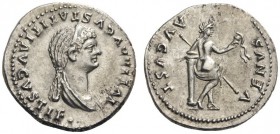  ROMAN AND BYZANTINE COINS   Julia Titi, Augusta, 79-90/1. Denarius (Silver, 20mm, 3.14g 6), struck under her father Titus, 80-81. IVLIA AVGVSTA TITI ...