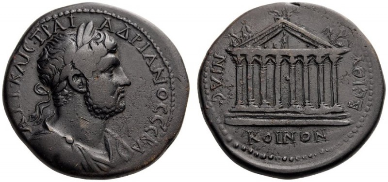  ROMAN AND BYZANTINE COINS   Koinon of Bithynia. Hadrian, 117-138. Tetrassarion ...