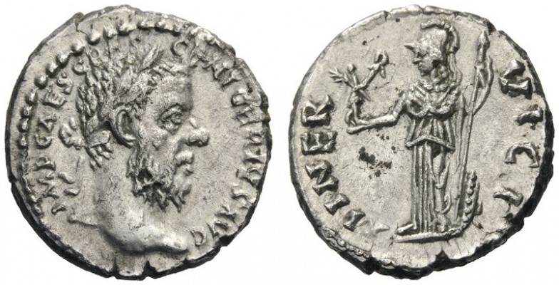  ROMAN AND BYZANTINE COINS   Pescennius Niger, 193-194. Denarius (Silver, 17mm, ...