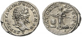  ROMAN AND BYZANTINE COINS   Septimius Severus, 193-211. Denarius (Silver, 17mm, 3.57g 12), Laodicea, 198-202. L SEPT SEV AVG IMP XI PART MAX Laureate...
