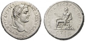  ROMAN AND BYZANTINE COINS   Caesarea, Cappadocia. Caracalla, 198-217. Tridrachm (Silver, 24mm, 8.94g 12), dated year 18 of Septimius Se­verus = 210. ...