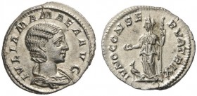  ROMAN AND BYZANTINE COINS   Julia Mamaea, Augusta, 222-235. Denarius (Silver, 19mm, 3.05g 7), Rome, 222. IVLIA MAMAEA AVG Draped bust of Julia Mamaea...