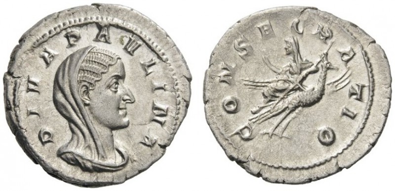 ROMAN AND BYZANTINE COINS   Diva Paulina, died before 235. Denarius (Silver, 19...