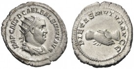  ROMAN AND BYZANTINE COINS   Balbinus, 238. Antoninianus (Silver, 23mm, 5.13g 7), Rome. IMP CAES D CAEL BALBINVS AVG Radiate, draped and cuirassed bus...