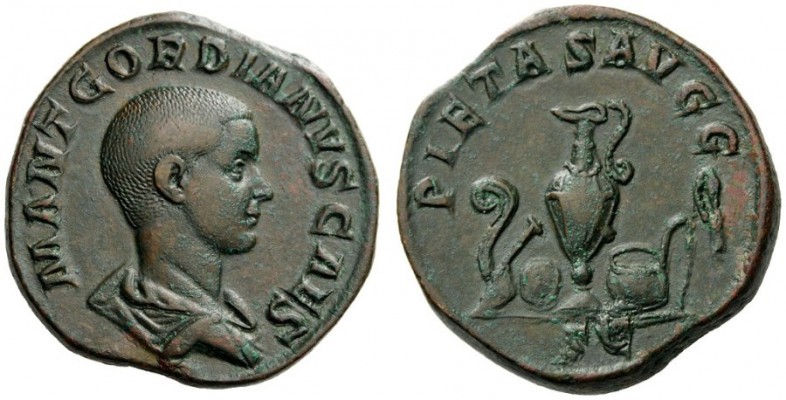  ROMAN AND BYZANTINE COINS   Gordian III, as Caesar, 238. Sestertius (Bronze, 29...