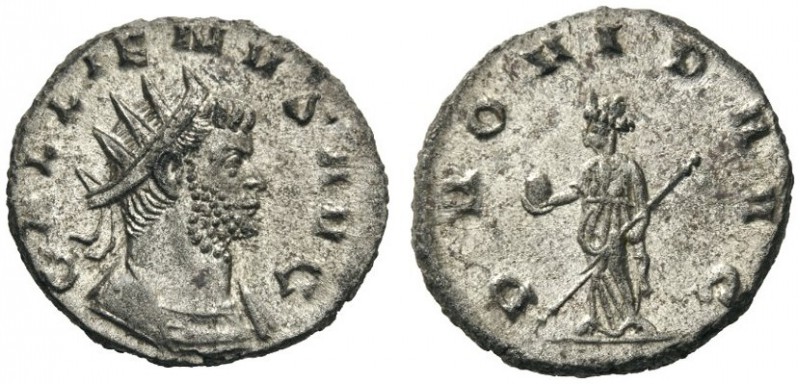  ROMAN AND BYZANTINE COINS   Gallienus, 253-268. Antoninianus (Billon, 19mm, 3.9...