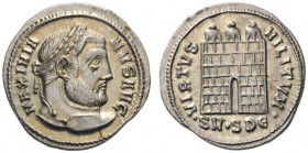  ROMAN AND BYZANTINE COINS   Maximianus, first reign, 286-305. Argenteus (Silver, 20mm, 3.56g 12), Serdica, c. 305-306. MAXIMIANVS AVG Laureate head o...