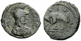 THE OSTROGOTHS 
 Municipal Bronze Coinage of Roma 
 Class 2. Heavy series. Follis (20 nummi), Roma 493-553, Æ 9.10 g. IMVICT – A ROMA Helmeted and c...